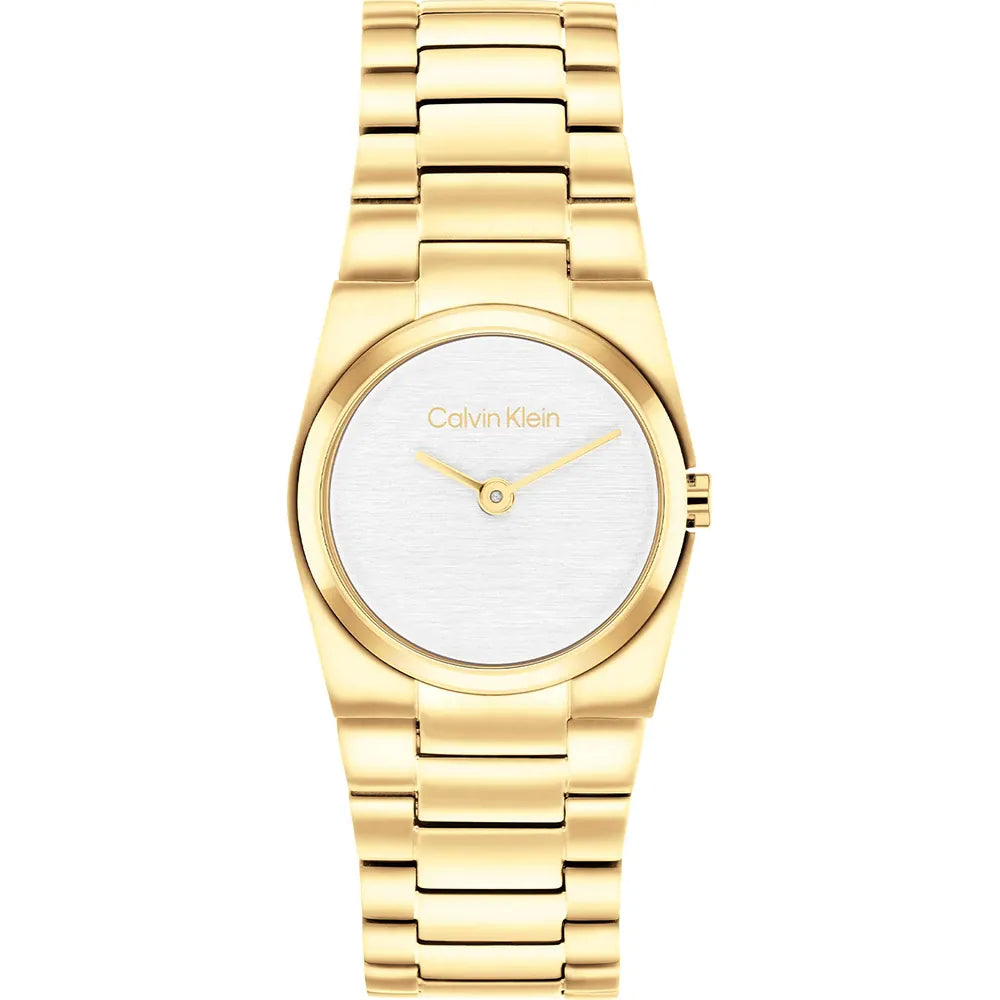 Orologio Donna Acciaio dorato Calvin Klein Quarzo Solo Tempo  Lucido 25100122